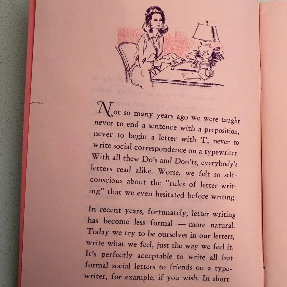 Vintage Collectible Booklet It's Fun to Write Letters Jane Eaton Pink 1973 - Picture 12 of 16
